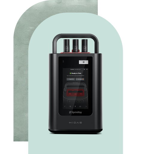 Midas digital dental restoration printer used at Jenkins Cosmetic & Family Dentistry to create precise same-day dental restorations.